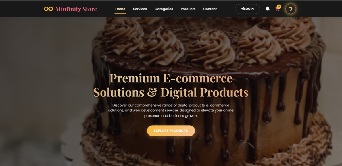 Minfinity Store E-commerce Platform - Modern Online Shopping Website